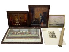 Two Medici Society prints after Pieter de Hooch