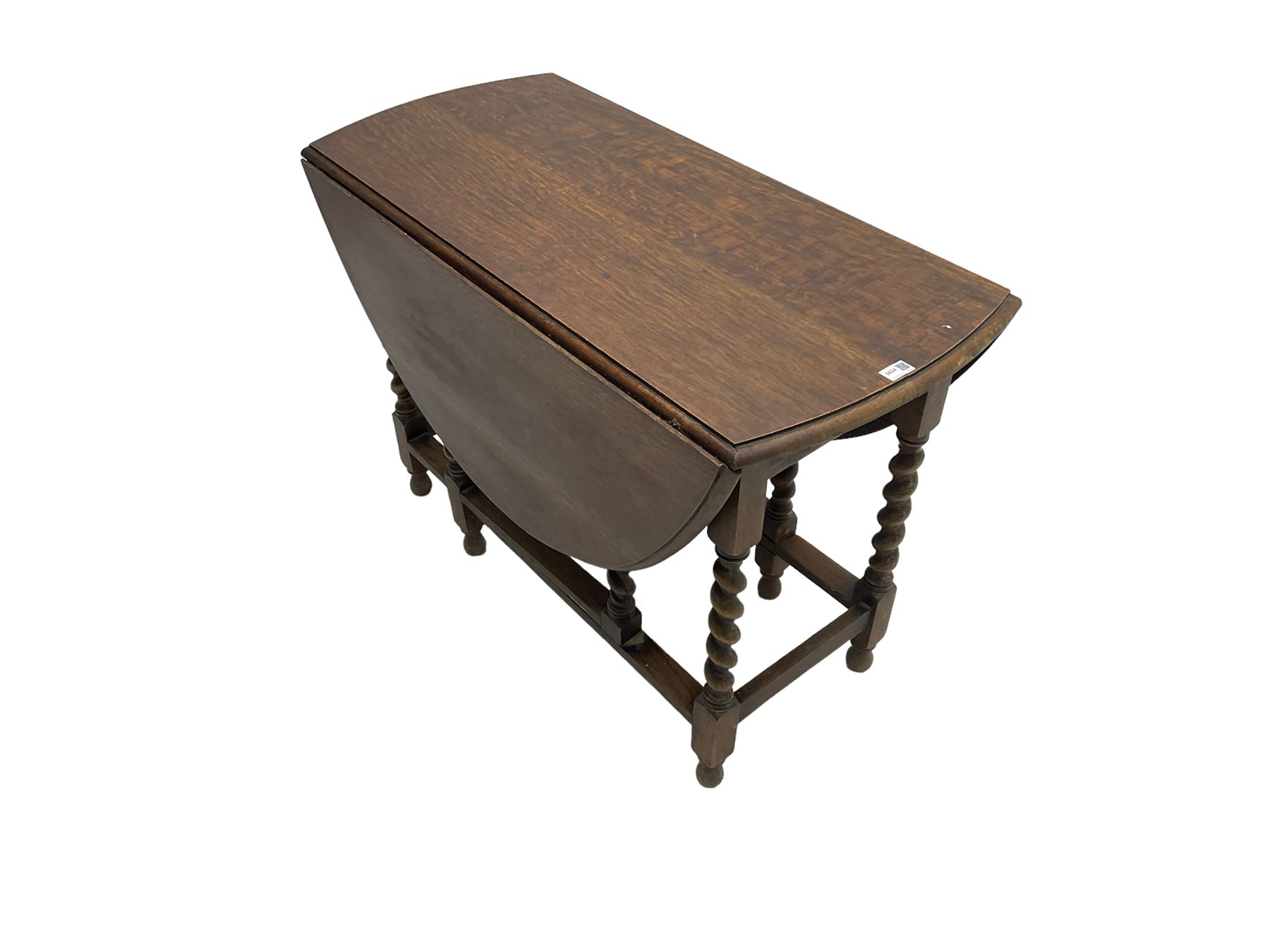 19th century drop-leaf gate-leg breakfast table - Image 2 of 2