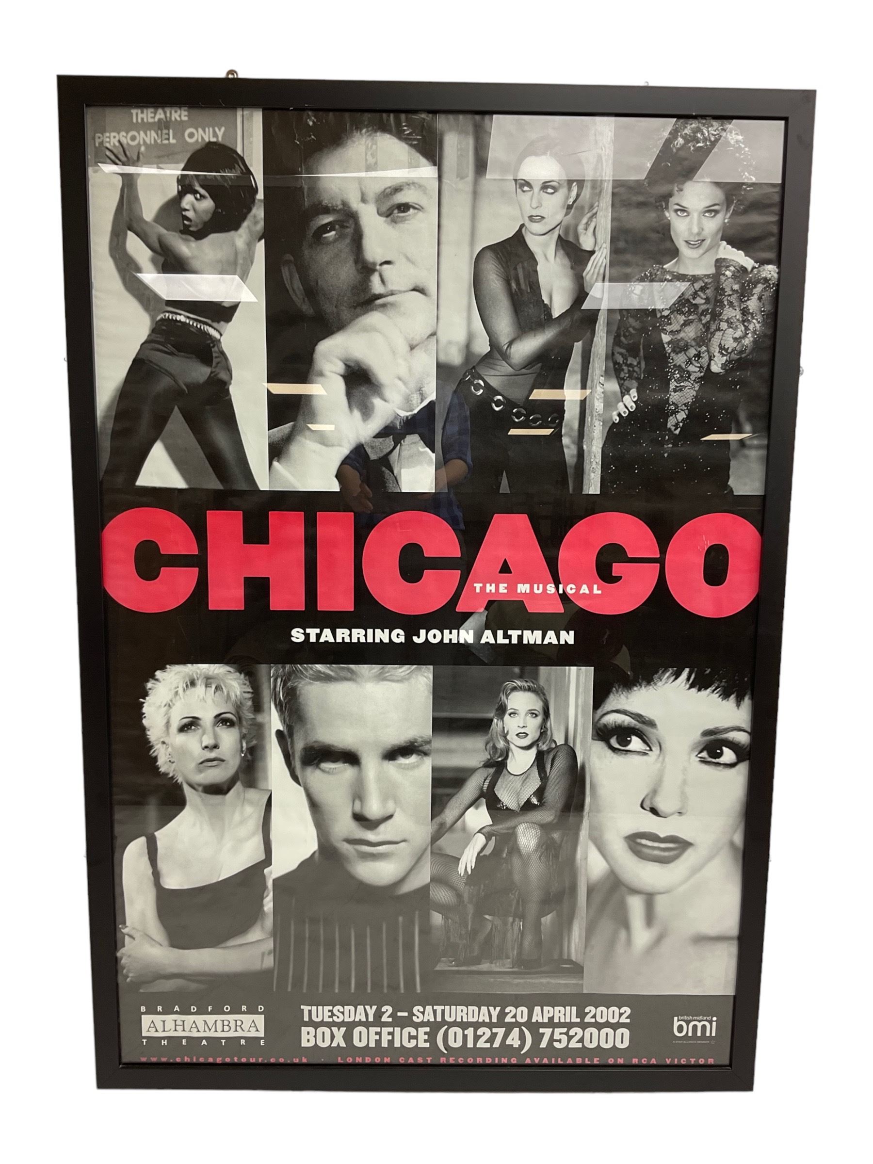 Large original theatre poster for Chicago: The Musical