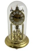 Late-20th century Haller torsion clock - German 400-day clock under an acrylic dome