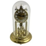 Late-20th century Haller torsion clock - German 400-day clock under an acrylic dome