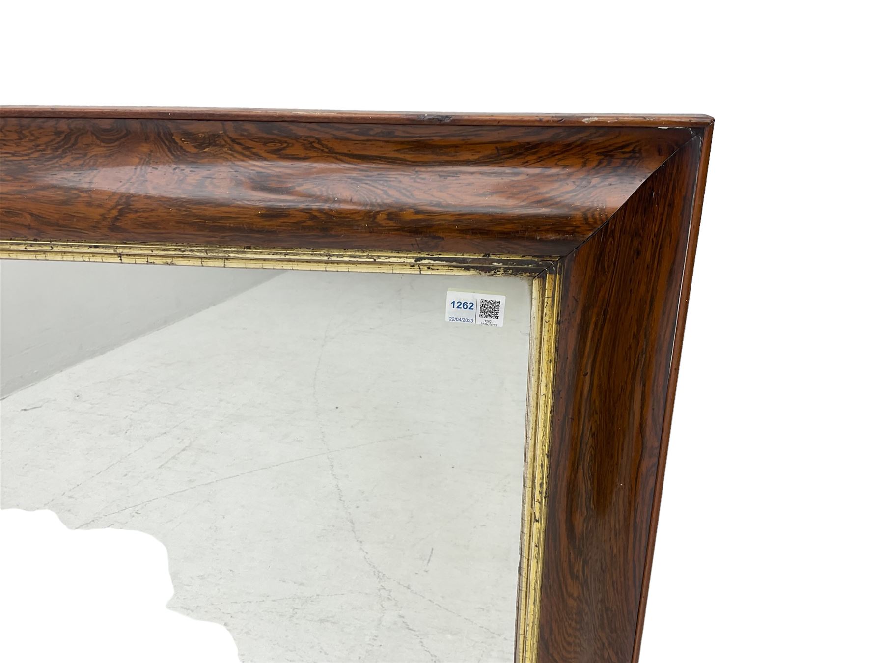 Rosewood overmantle mirror - Image 2 of 3