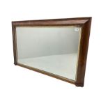 Rosewood overmantle mirror