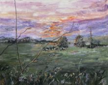 Paula Seller (Northern British Contemporary): 'Rural Sunset'