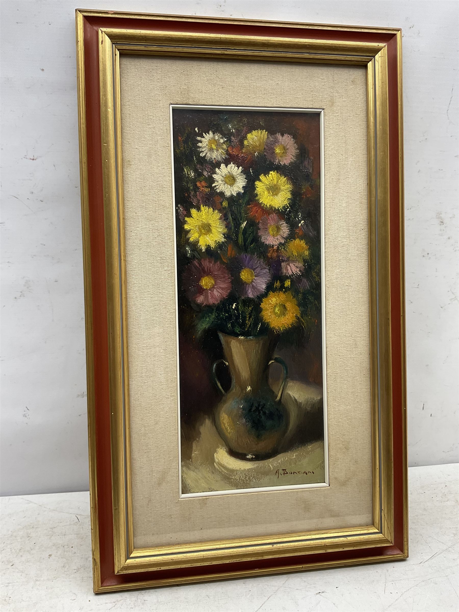 Alfredo Bonciani (Italian 1902-1988 ): Flowers in an Earthenware Vase - Image 2 of 3