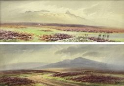 Herbert William Hicks (British 1880-1944): 'King's Tor near Princetown' and 'Cox Tor near Tavistock'