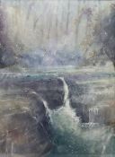 Andy Liddle (British Contemporary): Mist on the River Esk