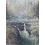 Andy Liddle (British Contemporary): Mist on the River Esk