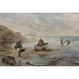 Kate E Booth (British fl.1850-1898): 'Fisherfolk'