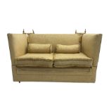 Edwardian knole design drop-arm two seat sofa