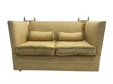 Edwardian knole design drop-arm two seat sofa