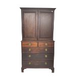 George III oak linen press