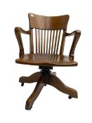 Early 20th century oak desk chair