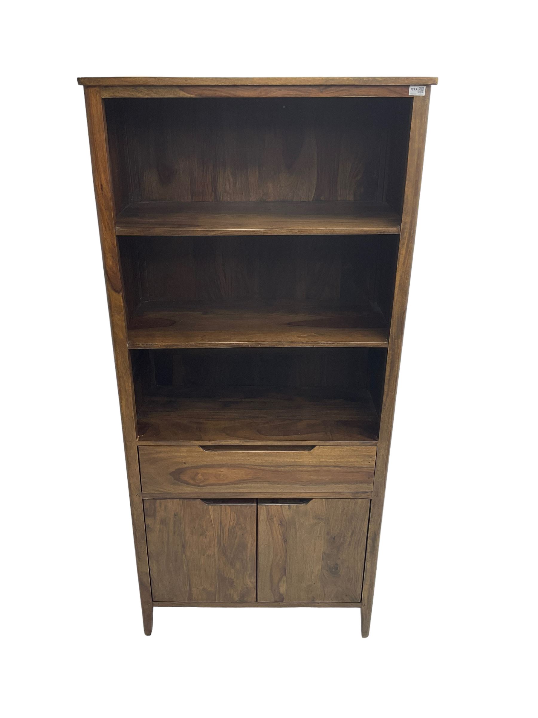 Hardwood bookcase - Image 6 of 6