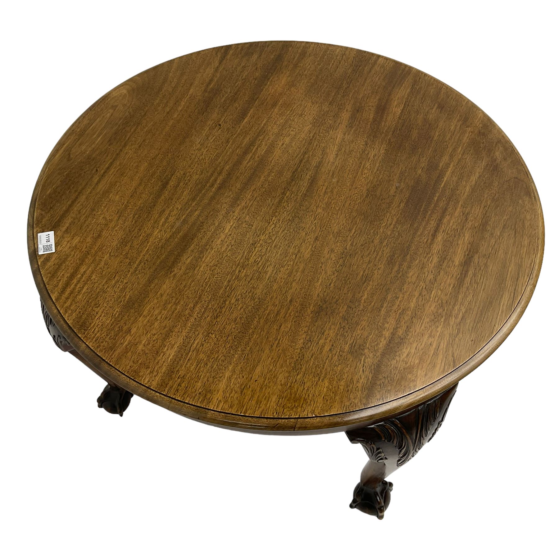 Victorian design mahogany circular coffee table - Image 4 of 4