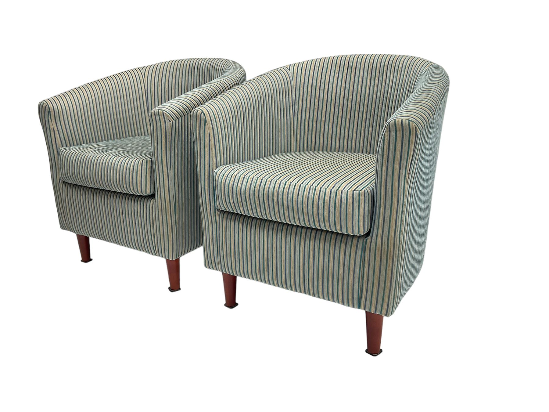 Pair tub armchairs