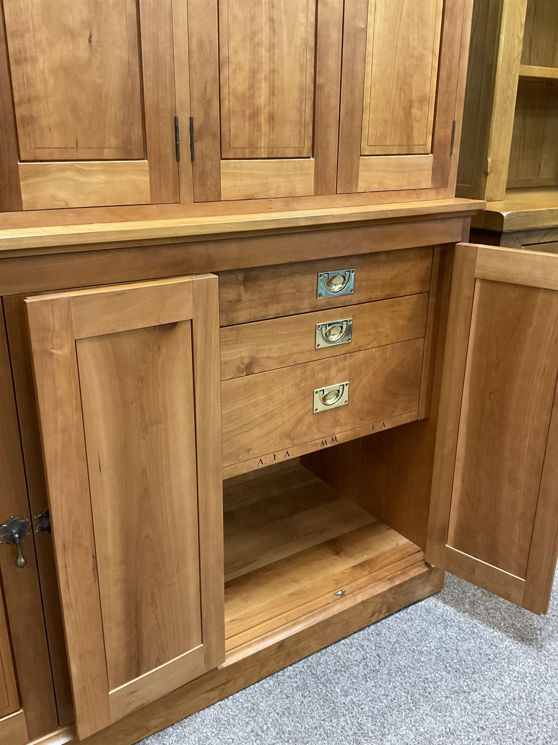 American cherry wood wall unit - Image 3 of 5