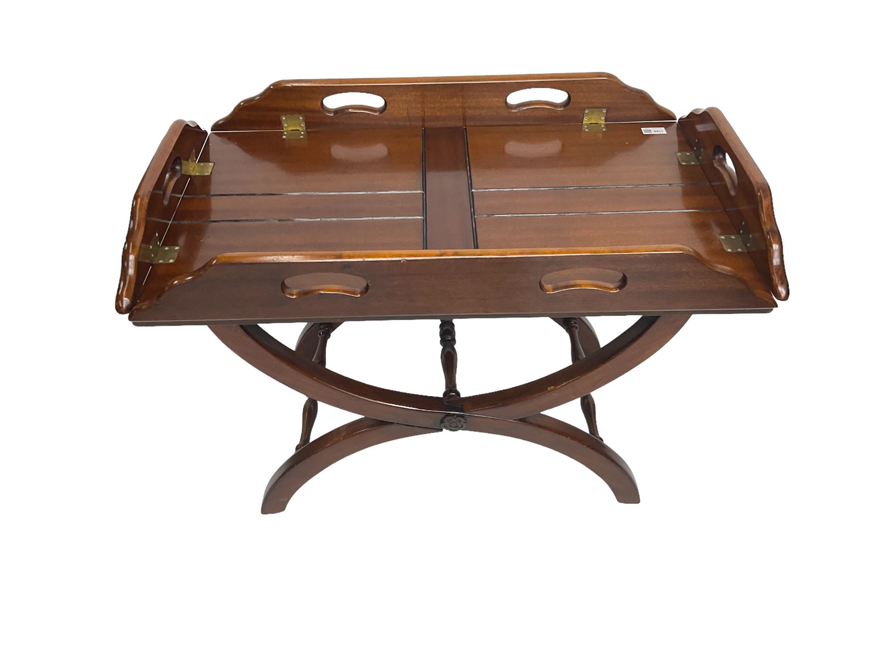 Victorian design mahogany butlers tray style coffee table - Image 2 of 7