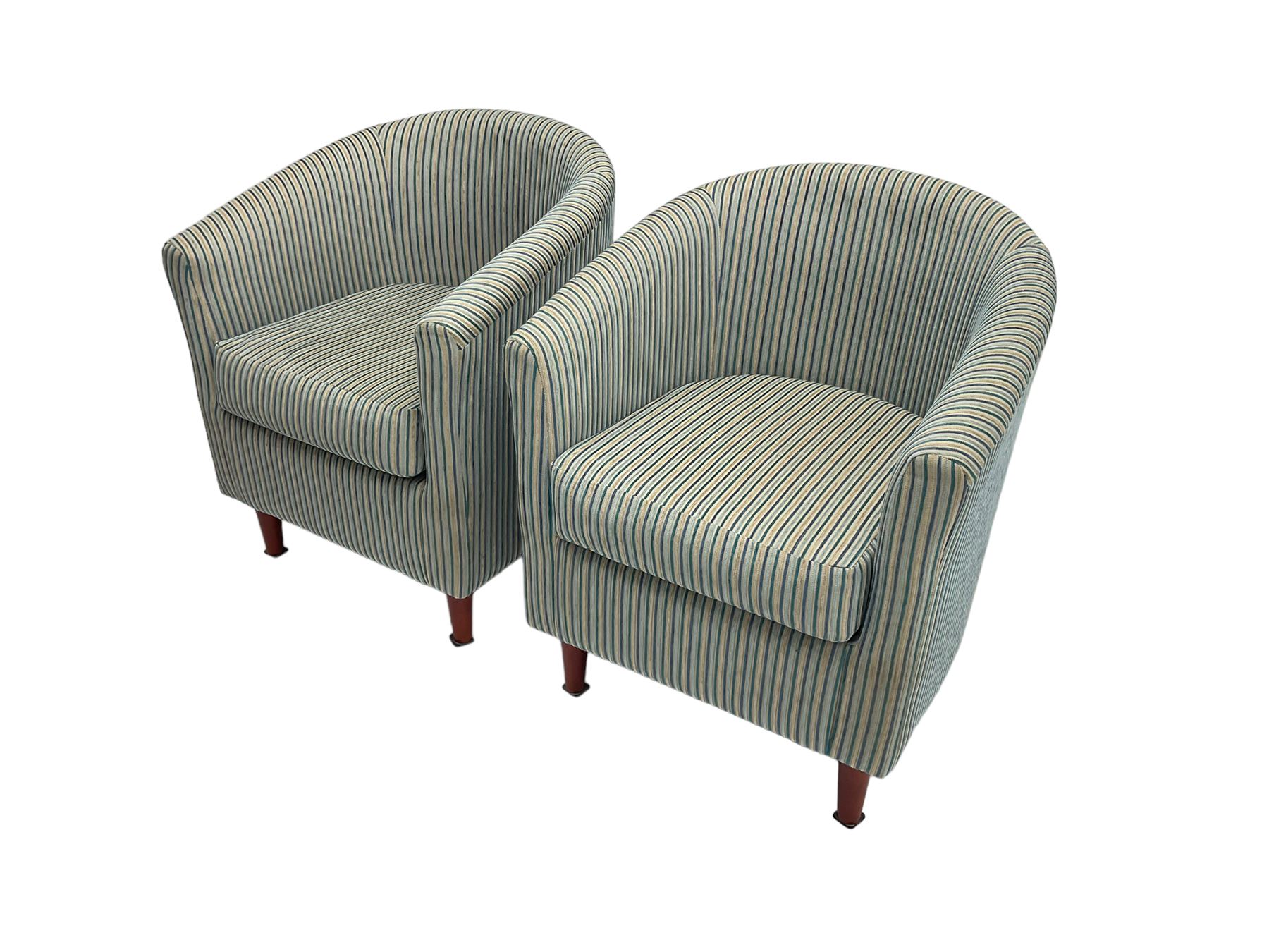 Pair tub armchairs - Image 5 of 7