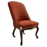 Victorian mahogany framed drawing room chair