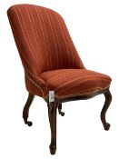 Victorian mahogany framed drawing room chair