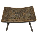 Late 19th century oak stool