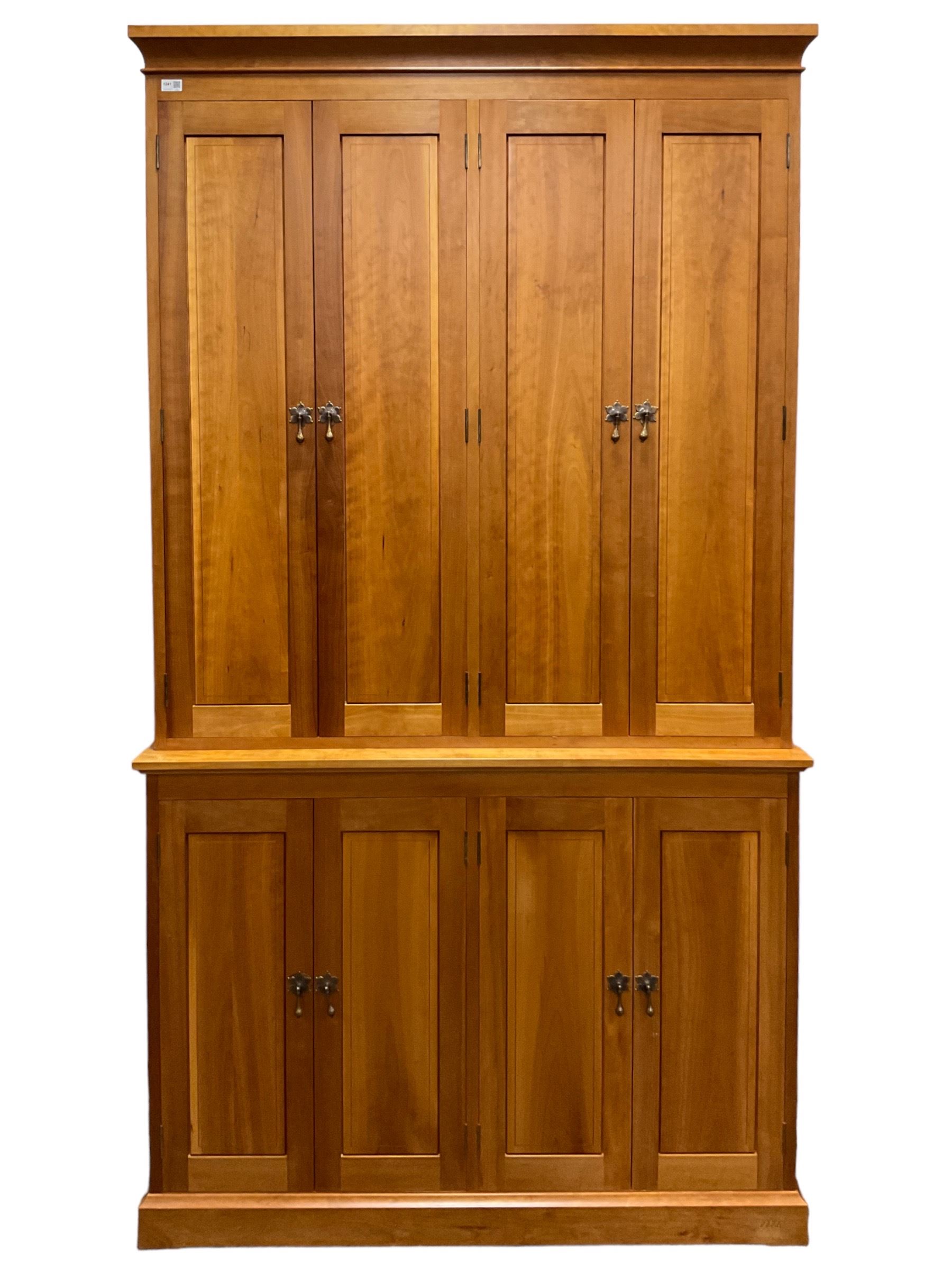 American cherry wood wall unit