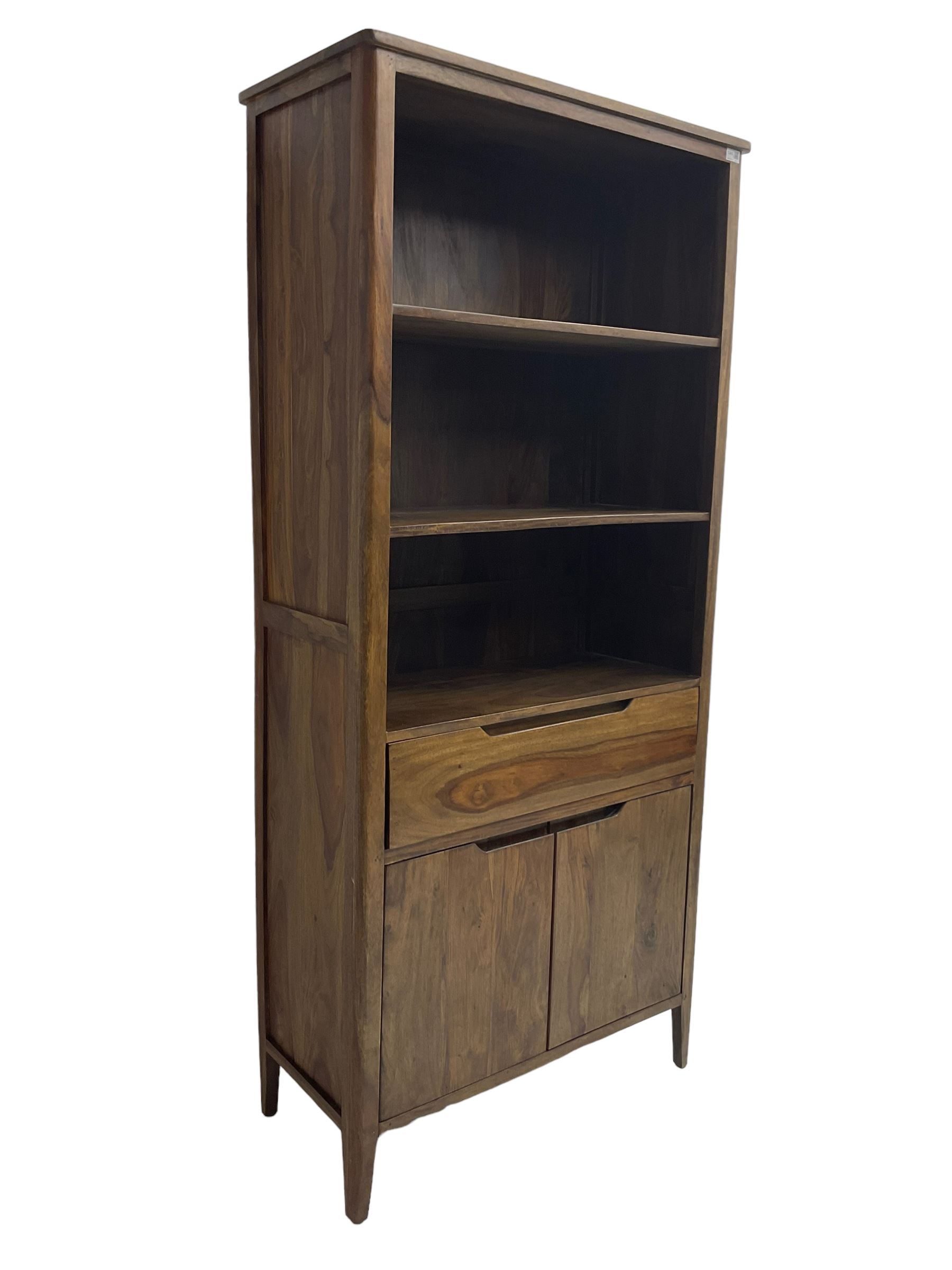 Hardwood bookcase - Image 3 of 6