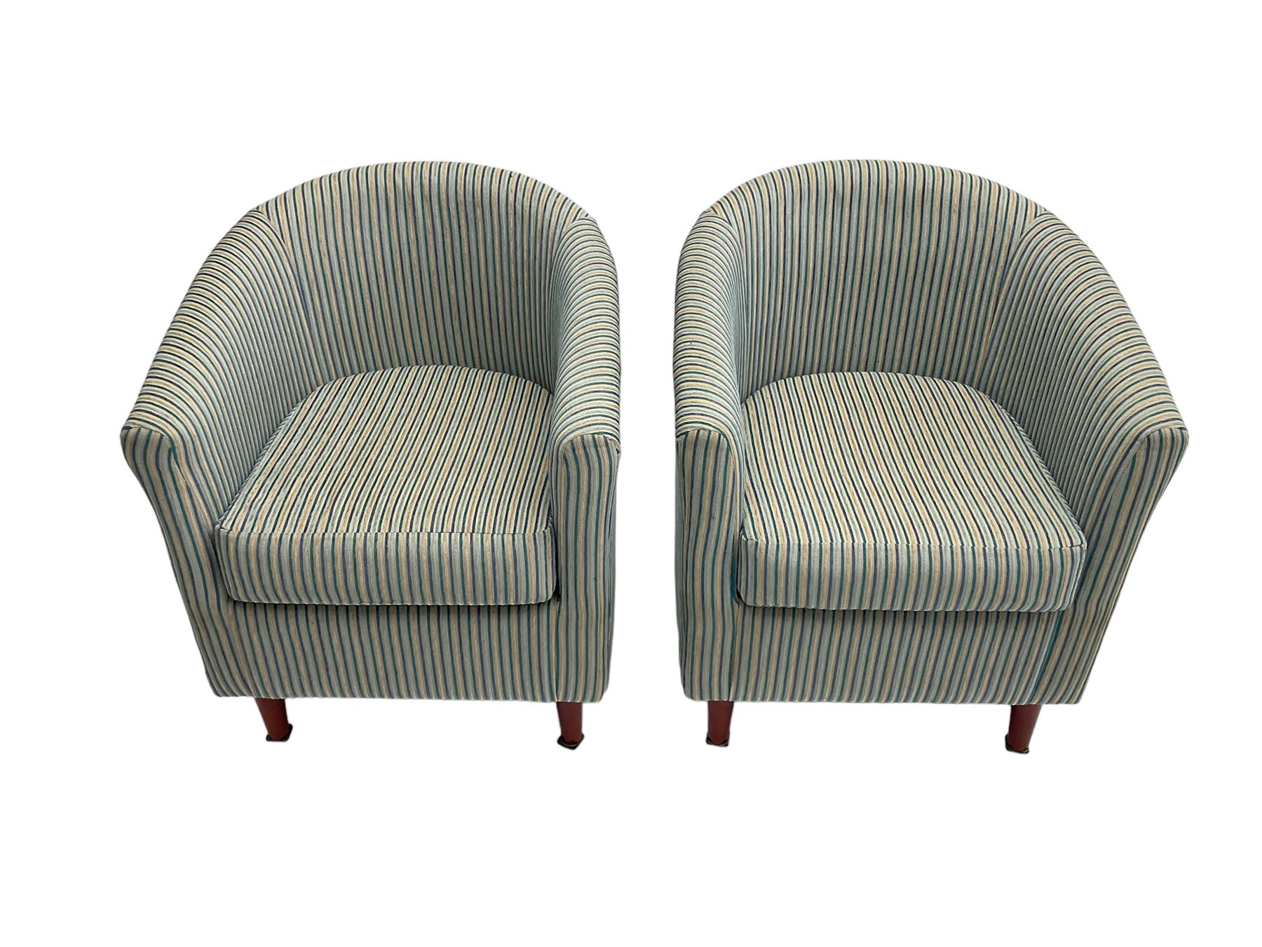 Pair tub armchairs - Image 4 of 7