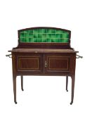 Edwardian inlaid mahogany washstand