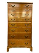 Mid-20th century oak straight-front chest