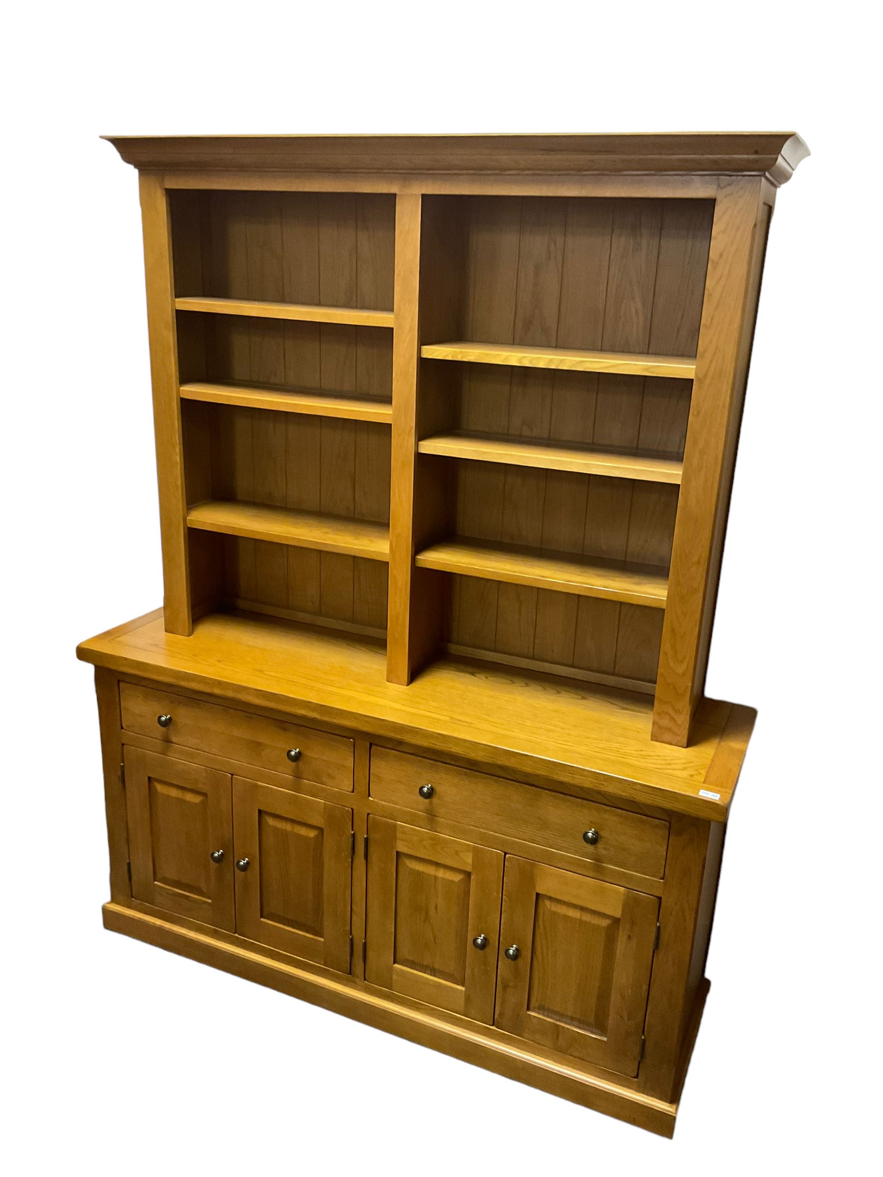 Oak bookcase on sideboard - Image 6 of 6