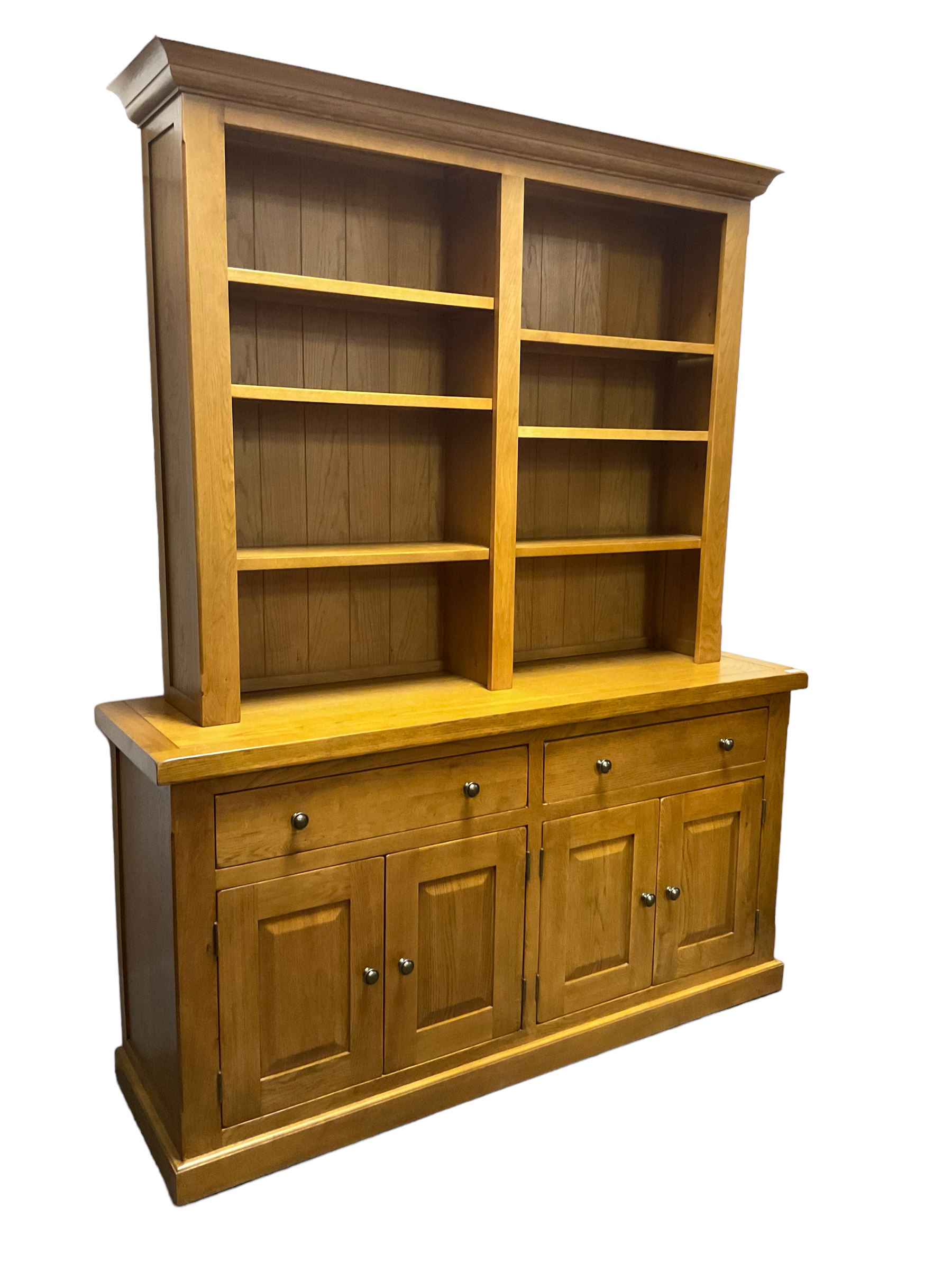Oak bookcase on sideboard - Image 5 of 6