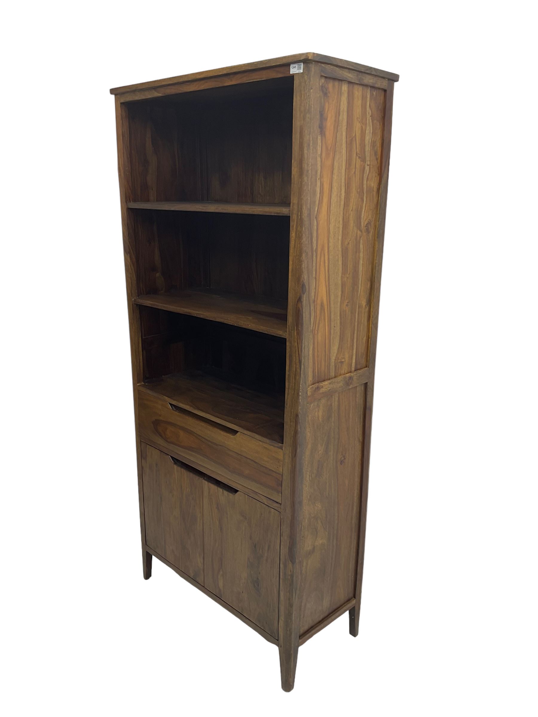 Hardwood bookcase - Image 5 of 6