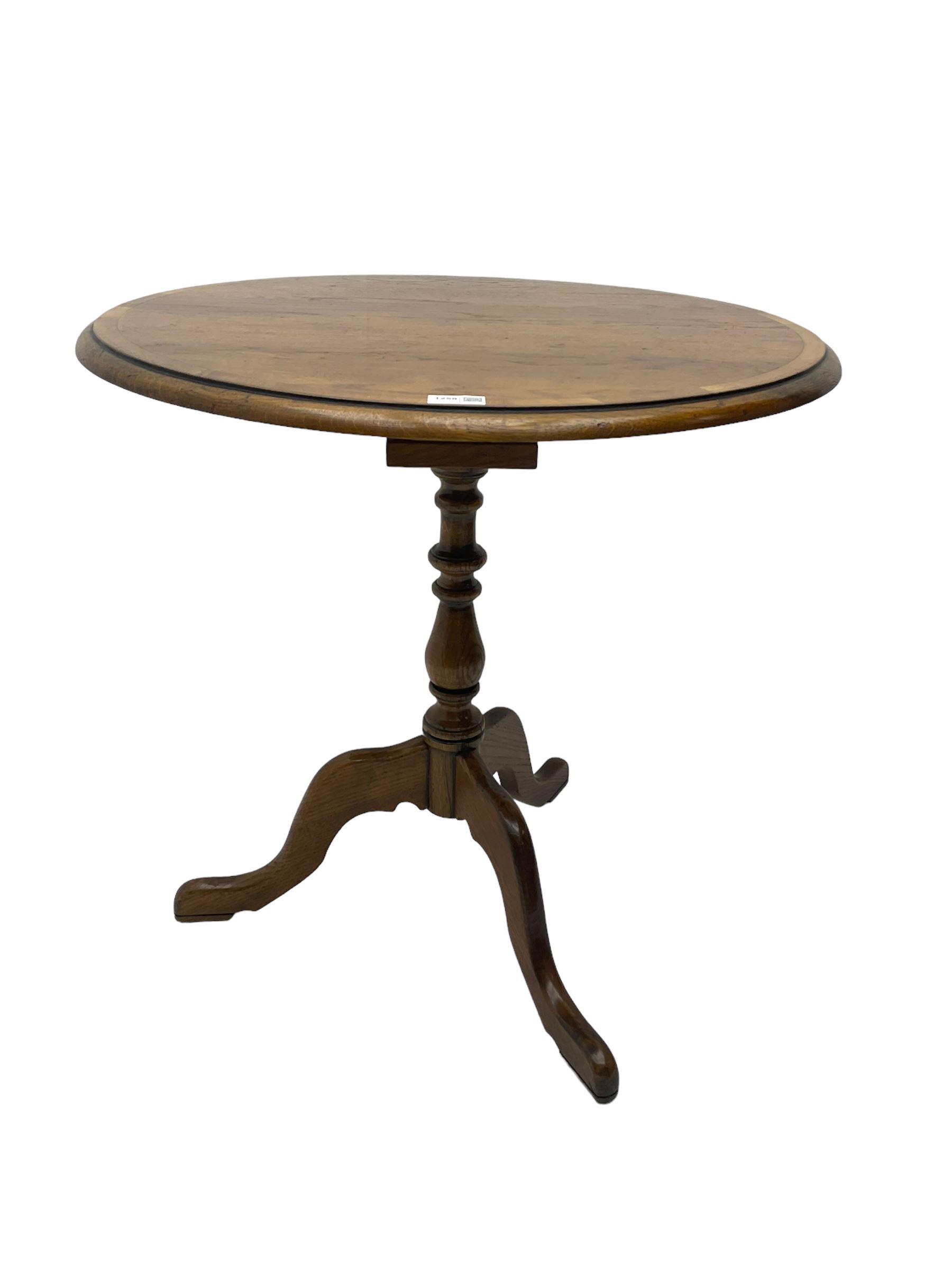 Oak pedestal table