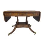 Regency period mahogany drop-leaf sofa table