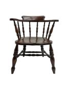 20th century elm and beech Captain's elbow chair