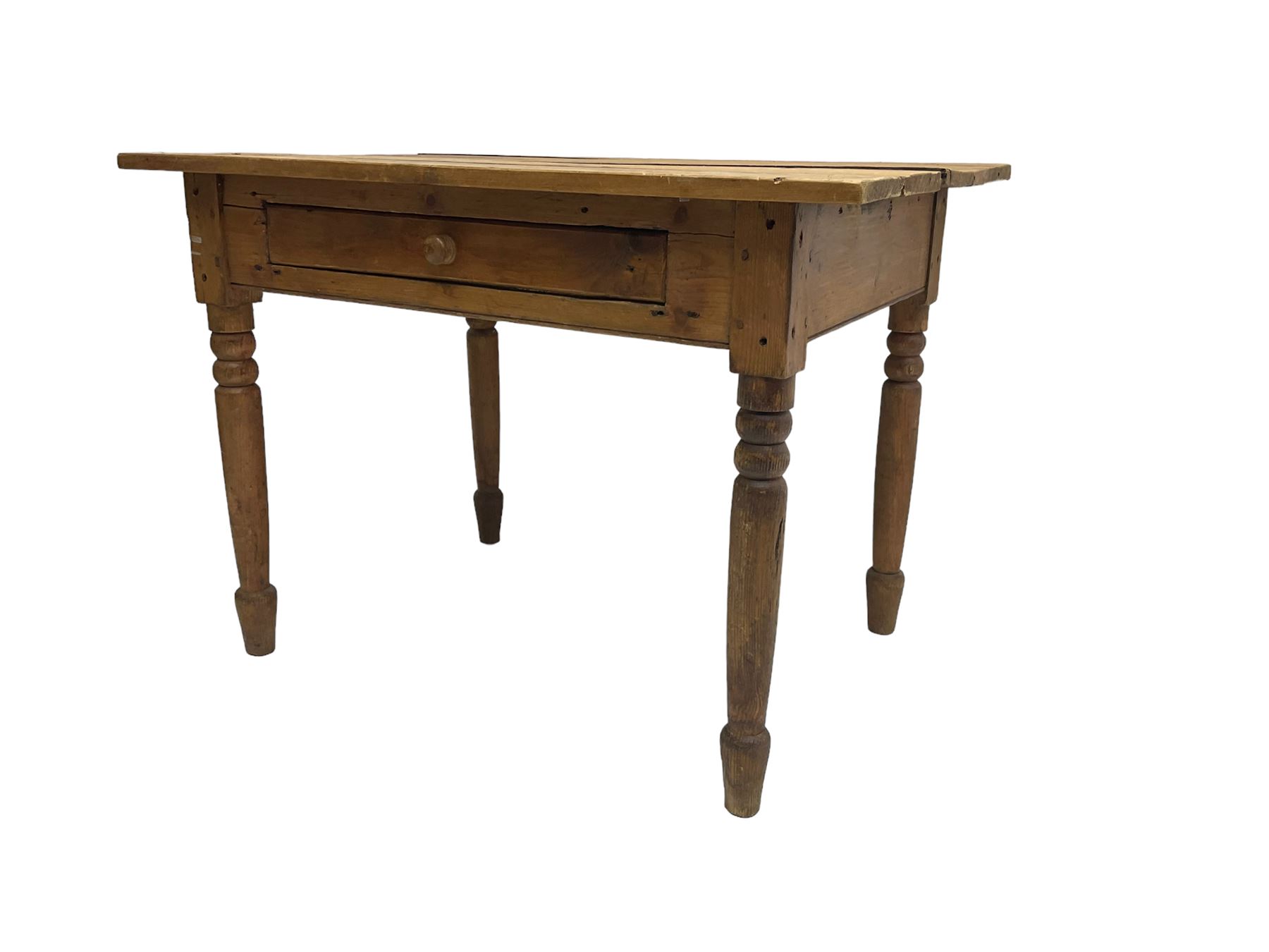 Traditional pine side table - Image 3 of 6