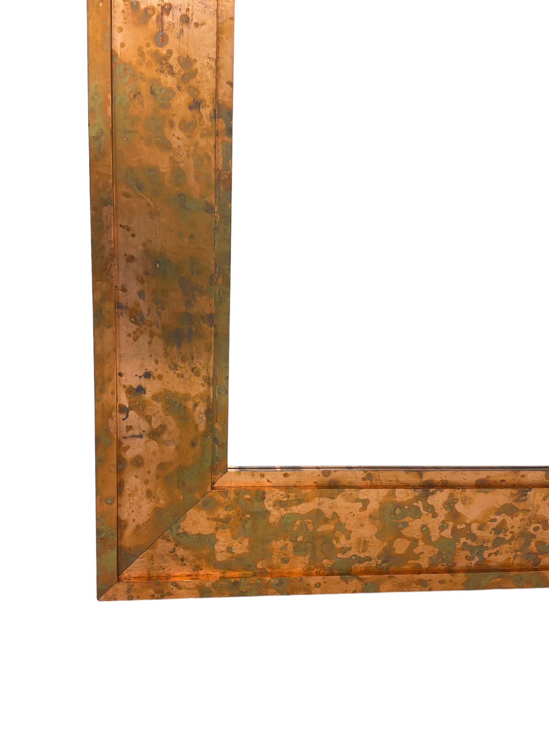 Large copper framed mirror - Image 4 of 5