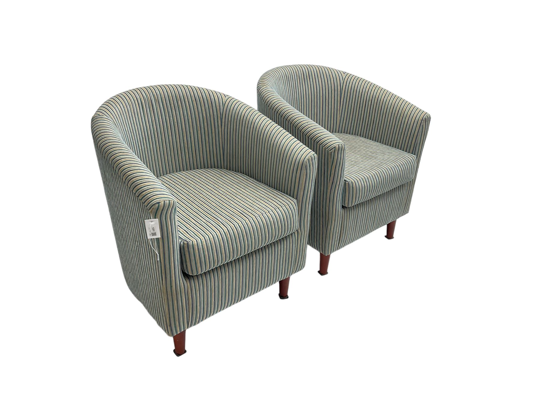 Pair tub armchairs - Image 2 of 7