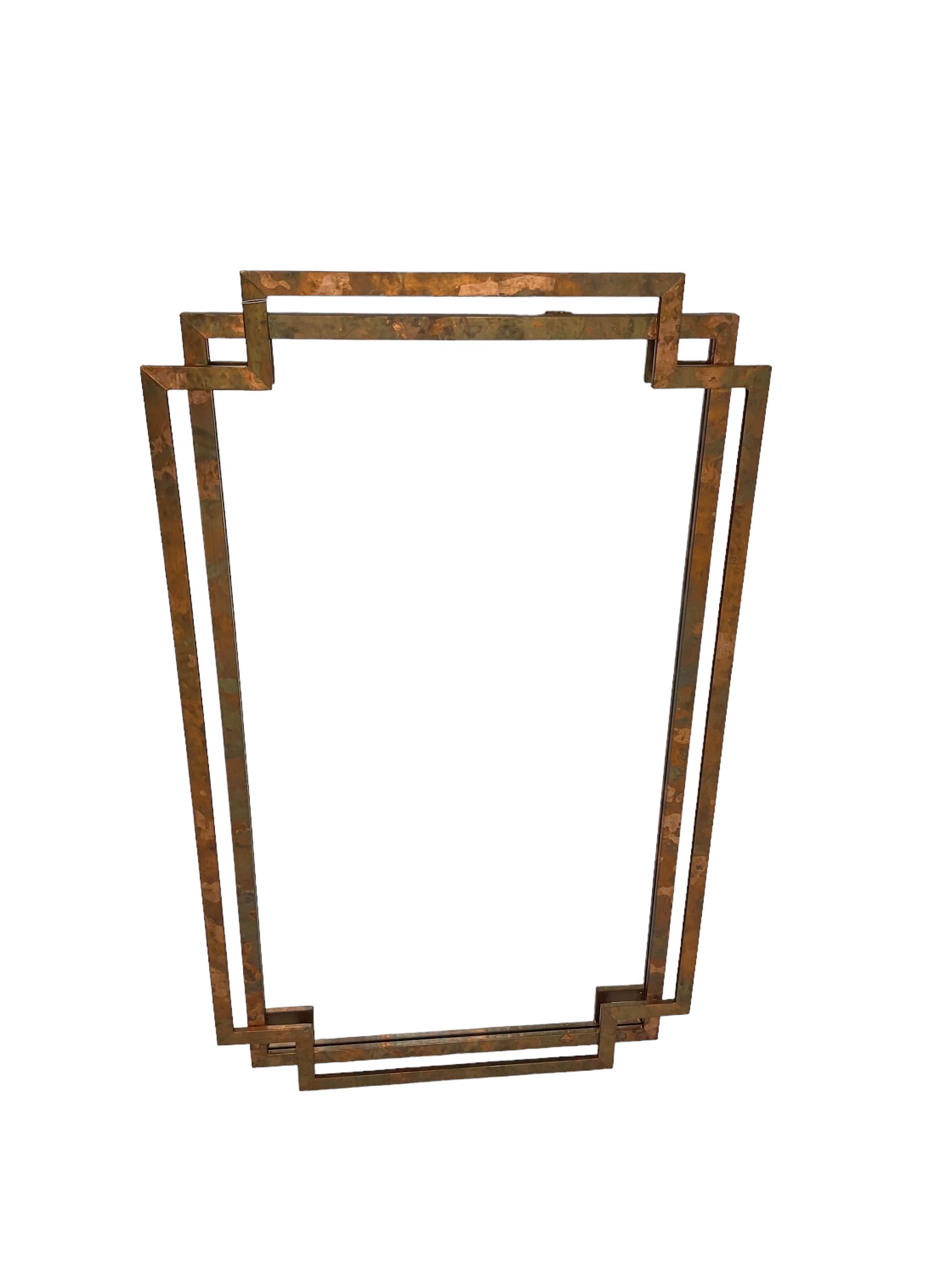 Contemporary copper framed rectangular wall mirror - Image 2 of 4