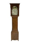 Thomas Gibson of Berwick - oak and mahogany 8-day longcase clock c 1860