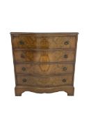 Early 20th century burr walnut serpentine chest