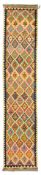 Anatolian Turkish Kilim ivory ground runner rug