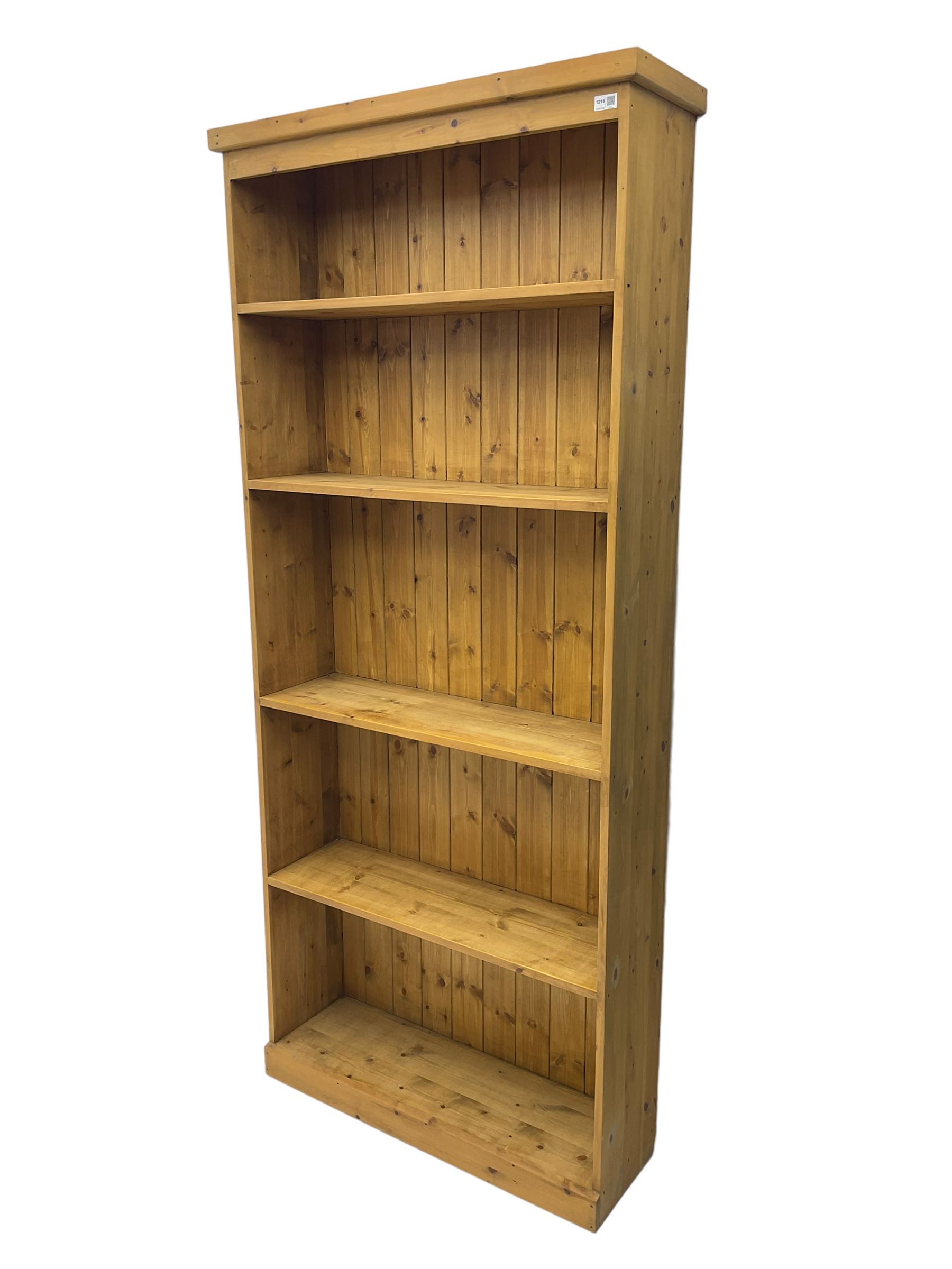 Pine open bookcase - Image 2 of 5