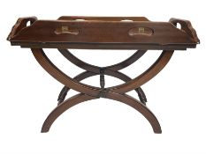 Victorian design mahogany butlers tray style coffee table