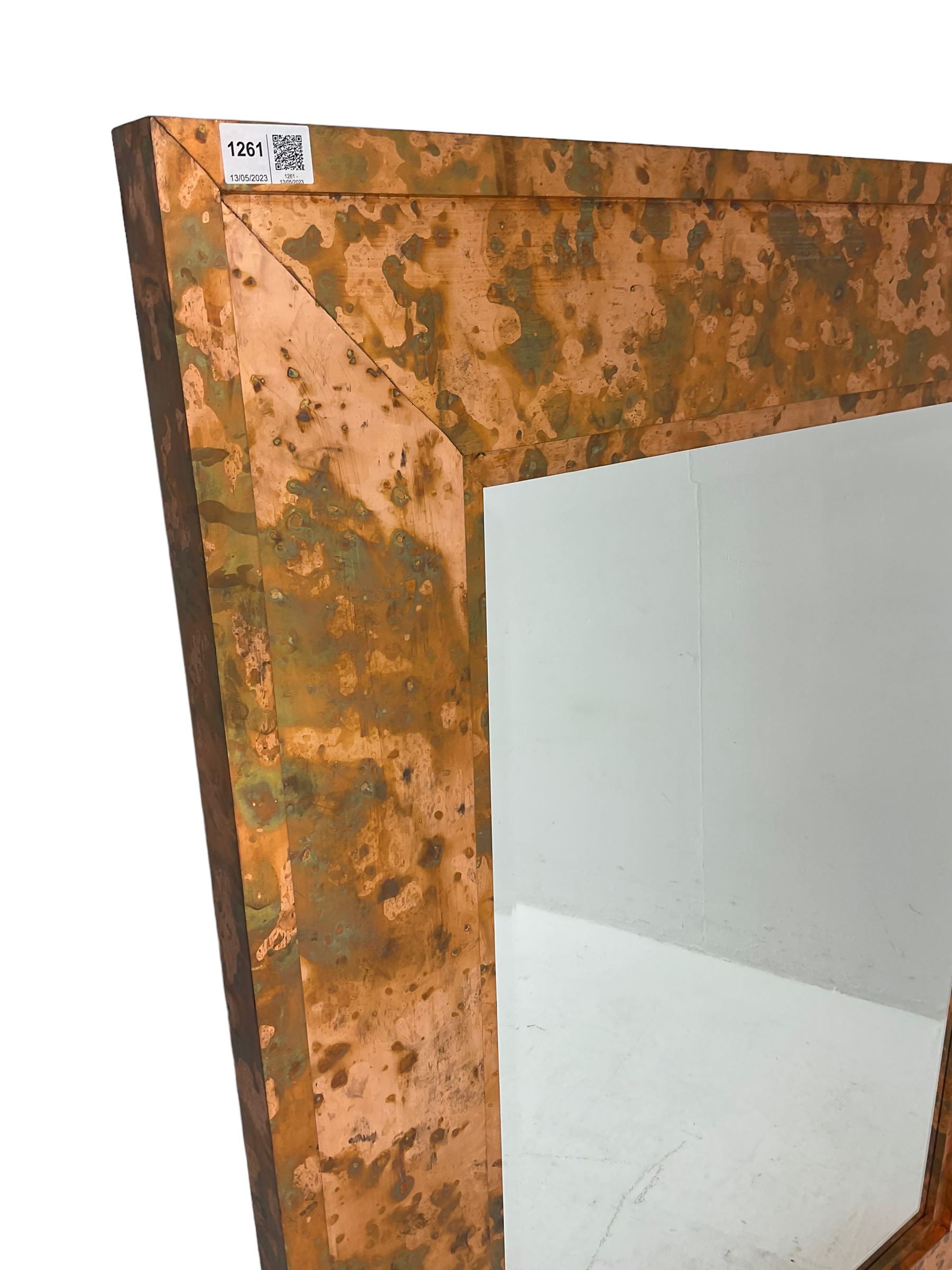 Large copper framed mirror - Image 2 of 5