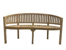 Solid teak garden bench