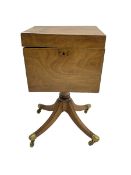 Regency mahogany cellarette on stand