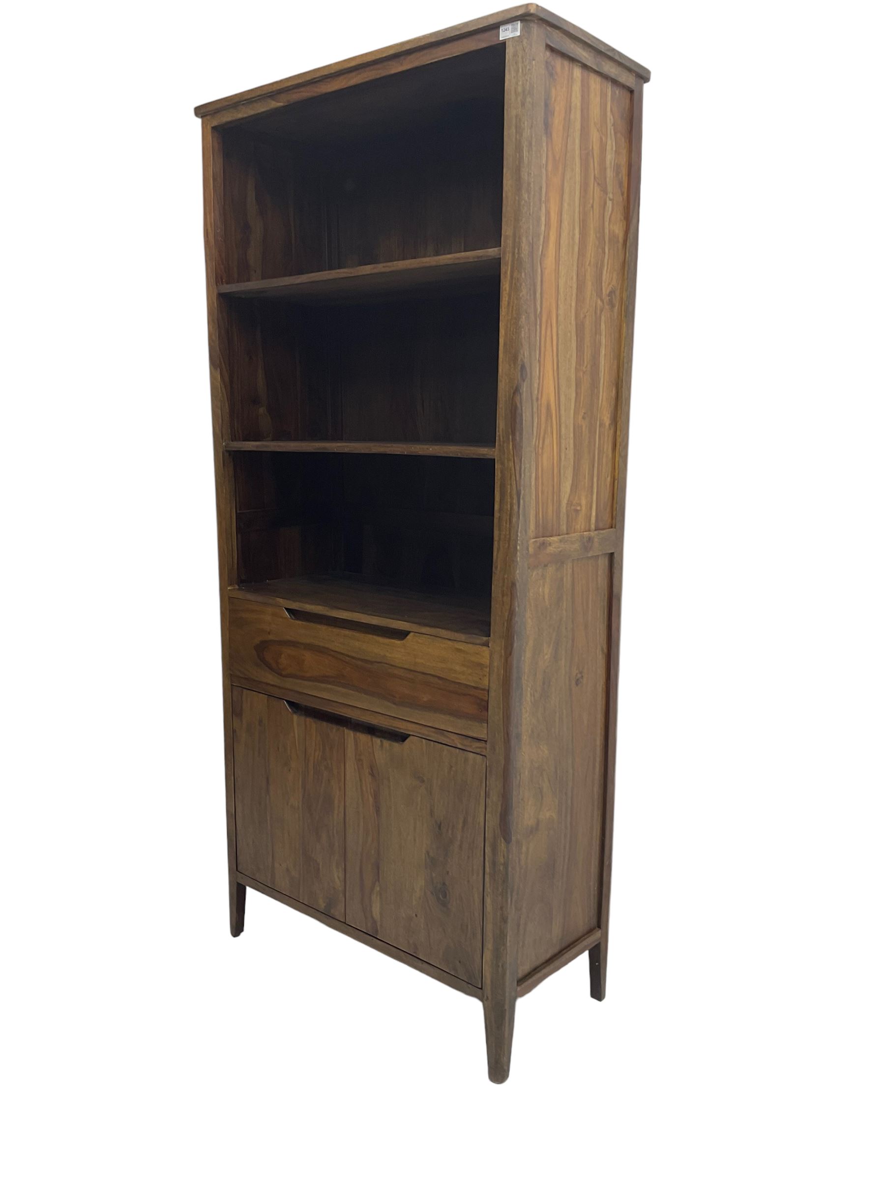 Hardwood bookcase - Image 2 of 6